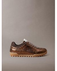Calvin Klein - High Shine Low Profile Runner Trainers - Lyst