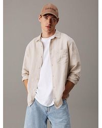 Calvin Klein - Linen Cotton Shirt - Lyst