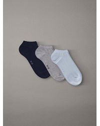 Calvin Klein - 3 Pack Soft Cotton Stretch Ankle Socks - Lyst