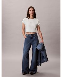 Calvin Klein - Slim Cropped Logo T-Shirt - Lyst