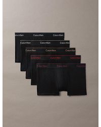 Calvin Klein - 5 Pack Low Rise Trunks Icon Cotton Stretch - Lyst
