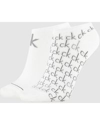 Calvin Klein 2er-Pack Trainersocken mit Logo - Weiß