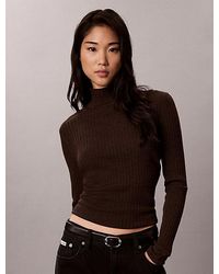 Calvin Klein - Merino Wool Ribbed Turtleneck Jumper - Lyst