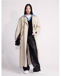 Calvin Klein - Wool Blend Trench Coat - Lyst