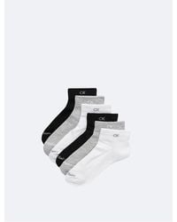 Calvin Klein - Basic Cushion Quarter 6-Pack Socks - Lyst