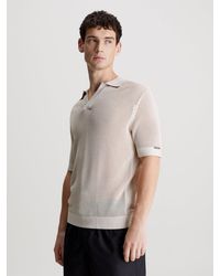 Calvin Klein - Open Knit Beach Polo Shirt - Lyst