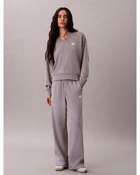 Calvin Klein - Jeans Relaxed Woven Monologo Terry Sweatshirt - Lyst
