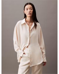 Calvin Klein - Classic Button-down Tunic Shirt - Lyst