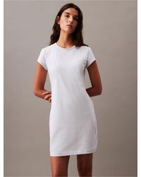 Calvin Klein - Archive Logo Baby T-shirt Dress - Lyst