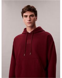 Calvin Klein - Emblem Logo Terry Hoodie - Lyst
