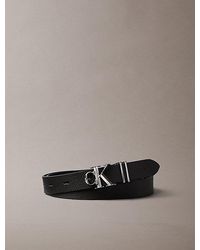 Calvin Klein - Pebbled Leather Belt - Lyst