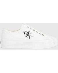 Calvin Klein - Zapatillas de lona con plataforma - Lyst