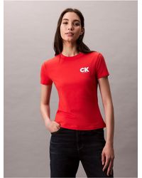Calvin Klein - Calvin Klein Monogram Logo 1968 Graphic Slim T-Shirt - Lyst