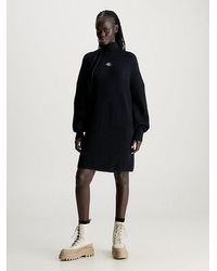 Calvin Klein - Vestido de punto de algodón holgado - Lyst