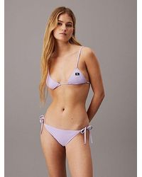 Calvin Klein - Triangel Bikini-Top - CK Monogram Texture - Lyst