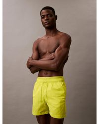 Calvin Klein - Double Waistband Swim Shorts - Lyst