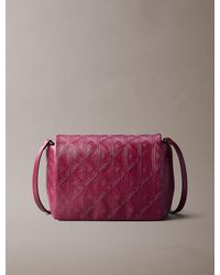 Calvin Klein - Puffer Emblem Logo Flap Crossbody Bag - Lyst