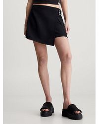 Calvin Klein - Falda pantalón cruzada de trabajo - Lyst