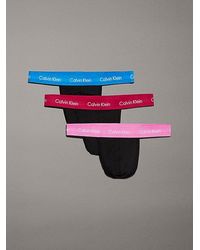 Calvin Klein - 3-pack Strings - Cotton Stretch - Lyst