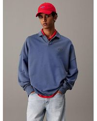 Calvin Klein - Jeans Cotton Terry Polo Sweatshirt - Lyst