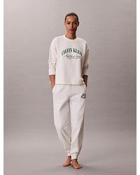 Calvin Klein - Pyjama Top Met Logo Cotton Heritage - Lyst