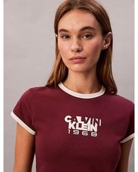 Calvin Klein - 1968 Baby-T-Shirt Met Grafisch Logo - Lyst