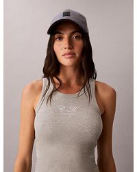 Calvin Klein - Jeans Embroidered Ck Logo Rib Tank Top - Lyst