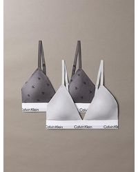 Calvin Klein - 2 Pack Triangle Bras Icon Cotton Modal - Lyst