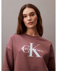 Calvin Klein - Monogram Logo Relaxed Crewneck Sweatshirt - Lyst