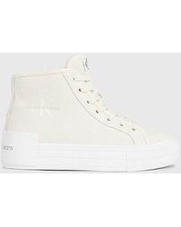 Calvin Klein - Canvas High-top Sneakers Met Plateauzool - Lyst
