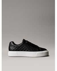 Calvin Klein - Leren Sneakers Met Embleem Met Logo - Lyst