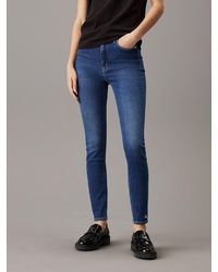 Calvin Klein - High Rise Super Skinny Ankle Jeans - Lyst