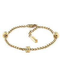 Calvin Klein - Jeans Plated Steel Bead Chain Bracelet - Lyst