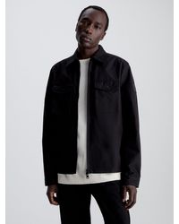 Calvin Klein - Zip Up Shirt Jacket - Lyst