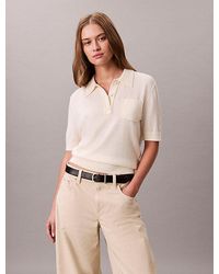 Calvin Klein - Merino Wool Polo Jumper - Lyst