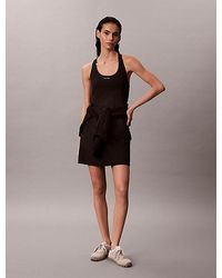 Calvin Klein - 2-In-1 Racerback Shorts Sport Jurk - Lyst