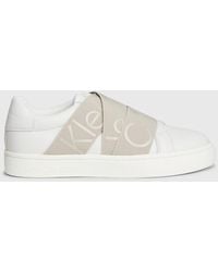 Calvin Klein - Leather Slip-on Trainers - Lyst