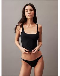 Calvin Klein - Modern Lace Dipped String Thong - Lyst