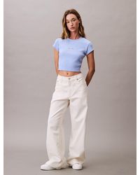 Calvin Klein - Monologo Baby Tee - Lyst