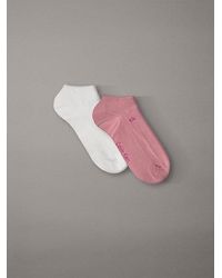 Calvin Klein - 2 Pack Soft Cotton Rolltop Trainer Socks - Lyst