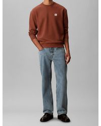 Calvin Klein - Pull En Maille Gaufrée De Coton - Lyst