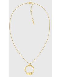 Calvin Klein - Collar con colgante de anillo trenzado - Lyst