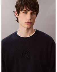 Calvin Klein - Embossed Monogram Logo Relaxed Jumper - Lyst