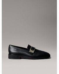 Calvin Klein - Apron Toe Loafers Aus Leder - Lyst