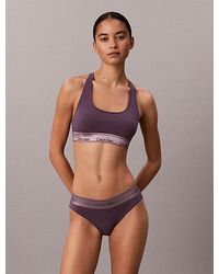 Calvin Klein - Metallic Bikini Briefs Icon Cotton Modal Metallic - Lyst