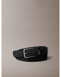 Calvin Klein - Braided Logo Tip Belt - Lyst