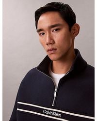 Calvin Klein - Jeans Spacer Relaxed Quarter Zip Sweatshirt - Lyst