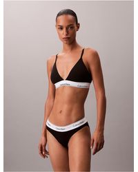 Calvin Klein - Icon Cotton Modal Lightly Lined Triangle Bralette - Lyst