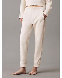 Calvin Klein - Pantalón de chándal de estar por casa de felpa de algodón - Lyst