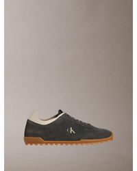 Calvin Klein - Suede Low Profile Runner Trainers - Lyst